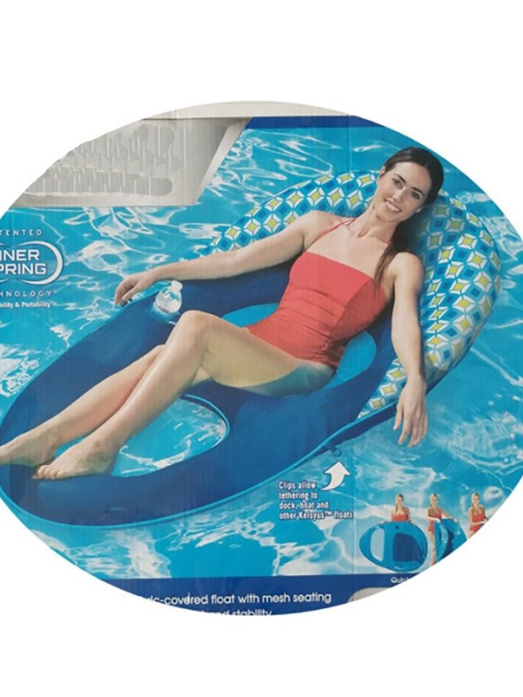 Deluxe Inflatable Floating Hammock Foldable Pvc Air Mattress Swimming Pool Lounger Beach Bed Water Toy Ring - 5
