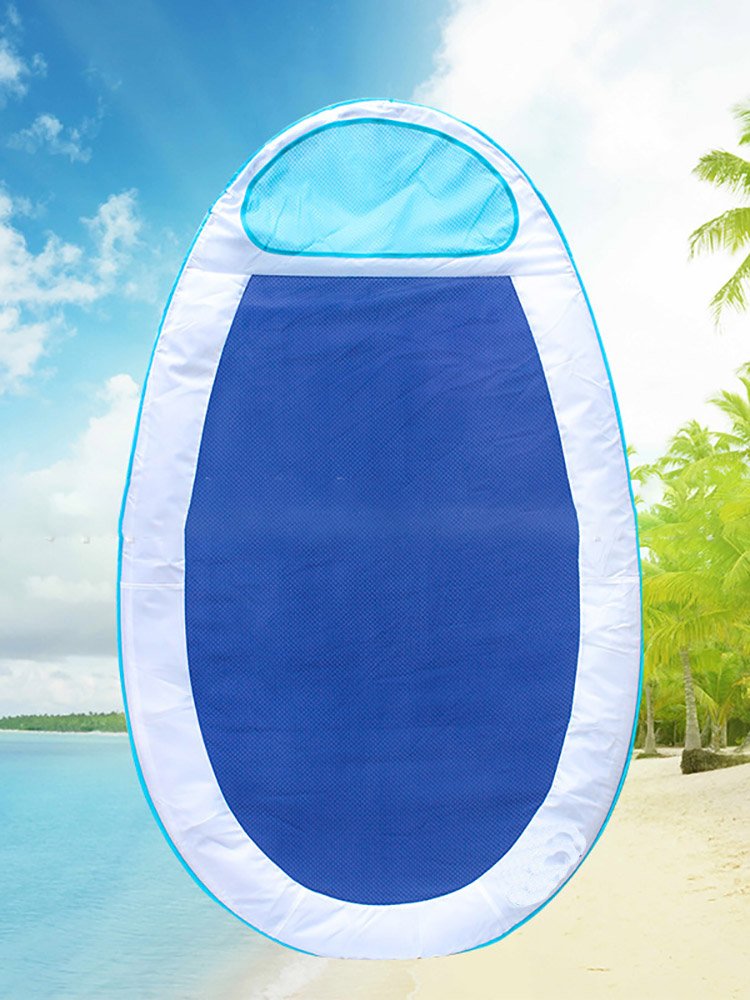 Deluxe Inflatable Floating Hammock Foldable Pvc Air Mattress Swimming Pool Lounger Beach Bed Water Toy Ring - 2