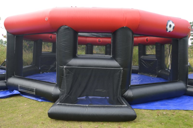 Inflatable Footballsoccer Field With Goalposts Ideal For Team Matches Includes Air Blower - 5