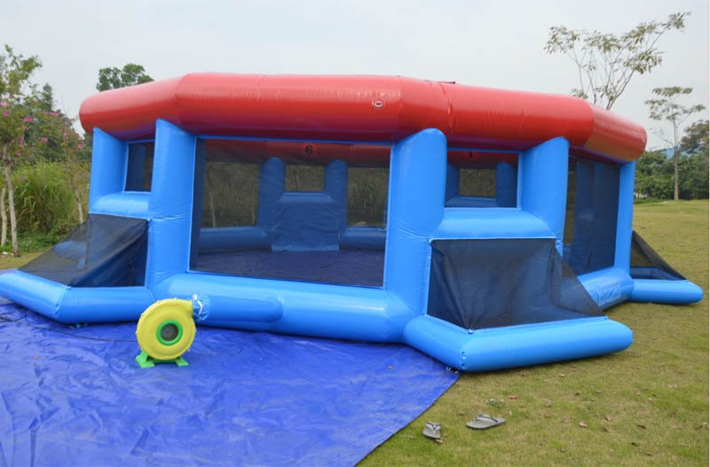 Inflatable Footballsoccer Field With Goalposts Ideal For Team Matches Includes Air Blower - 1