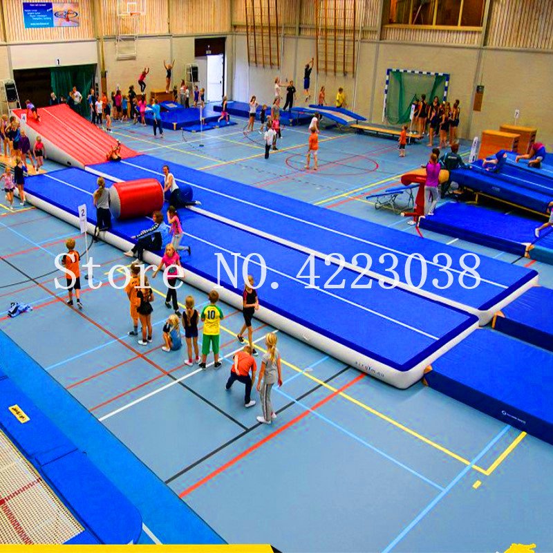 Quality Inflatable Gymnastics Airtrack 13m Tumbling Air Track Mat Home Training Trampoline With Electric Pump For Cheerleading - 7 Quality Inflatable Gymnastics Airtrack 13m Tumbling Air Track Mat Home Training Trampoline With Electric Pump For Cheerleading - 7