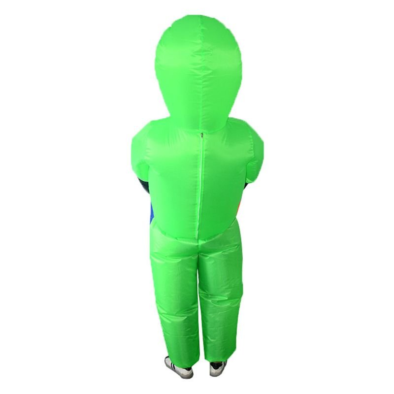 Adults Fun Inflatable Alien Pickmeup Costume Green Monster Halloween Party Suit Walking Performing Props - 3