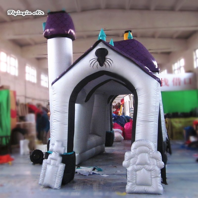 Giant 6mx4mx25m Inflatable Halloween Haunted House Spooky Ghost Castle Kidsfriendly Outdoor Party Decorations - 3