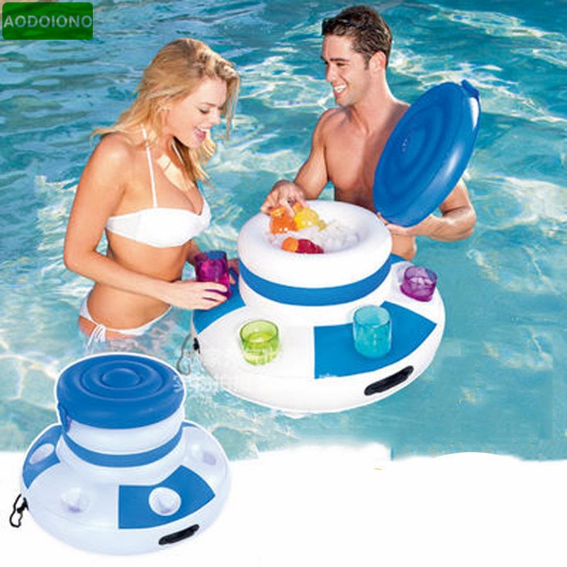 Pvc Inflatable Ice Bucket Swimming Pool Drink Holder Water Play Bottle Cup Float For Parties - 1 Pvc Inflatable Ice Bucket Swimming Pool Drink Holder Water Play Bottle Cup Float For Parties - 1
