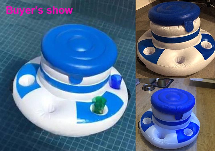 Inflatable Pool Float Cooler Adult Drink Holder Ice Bucket Swimming Pool Accessory Food Storage Boia Piscina - 5