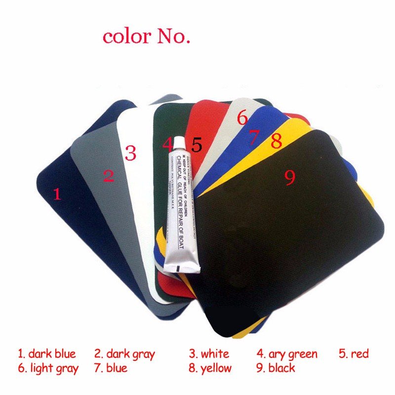 Inflatable Kayak Repair Kit Waterproof Pvc Patch For Boat Dinghy Rib Canoe 20x13cm Available In 9 Colors - 3