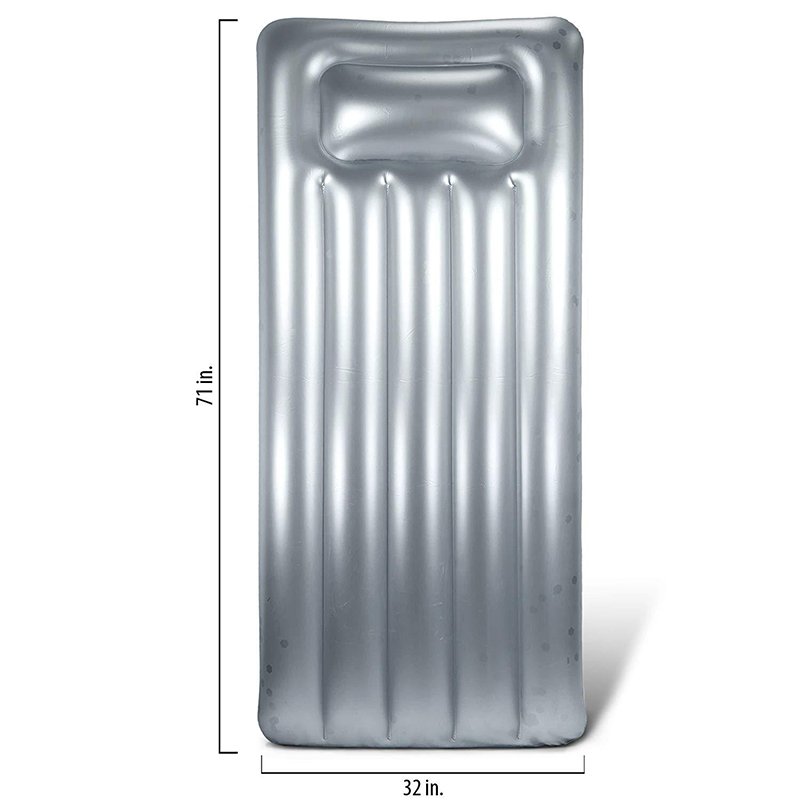 Luxurious Silver Glitter Inflatable Pool Float With Confetti Design Beach Sea Party Swimming Ring Mattress Lounger For Women - 3 Luxurious Silver Glitter Inflatable Pool Float With Confetti Design Beach Sea Party Swimming Ring Mattress Lounger For Women - 3