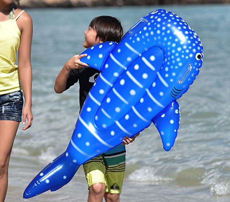 Whale Shark Inflatable Surfboard Pool Float With Safety Handle Childrens Swimming Circle Water Mattress Toy For Pool Parties - 4 Whale Shark Inflatable Surfboard Pool Float With Safety Handle Childrens Swimming Circle Water Mattress Toy For Pool Parties - 4