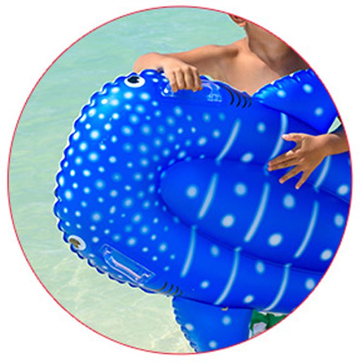 Whale Shark Inflatable Surfboard Pool Float With Safety Handle Childrens Swimming Circle Water Mattress Toy For Pool Parties - 6 Whale Shark Inflatable Surfboard Pool Float With Safety Handle Childrens Swimming Circle Water Mattress Toy For Pool Parties - 6