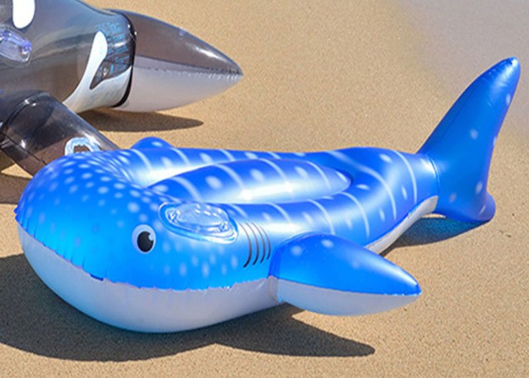 Whale Shark Inflatable Surfboard Pool Float With Safety Handle Childrens Swimming Circle Water Mattress Toy For Pool Parties - 2 Whale Shark Inflatable Surfboard Pool Float With Safety Handle Childrens Swimming Circle Water Mattress Toy For Pool Parties - 2