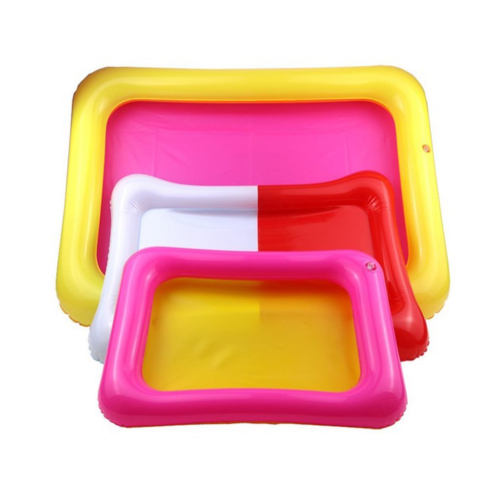 Kids Indoor Play Inflatable Pvc Sandbox Sensory Castle Sand Tray Mobile Table Pool Toy - 4