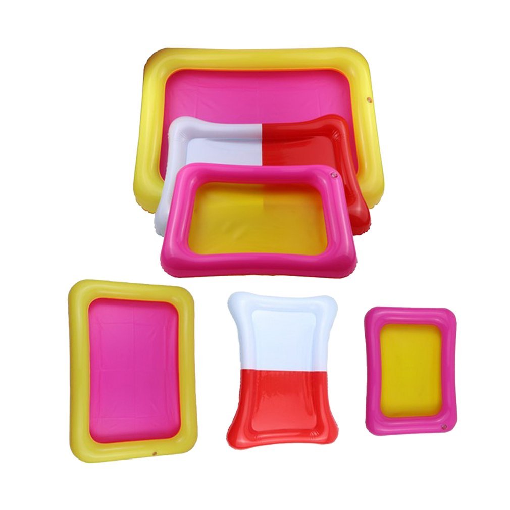 Kids Indoor Play Inflatable Pvc Sandbox Sensory Castle Sand Tray Mobile Table Pool Toy - 1