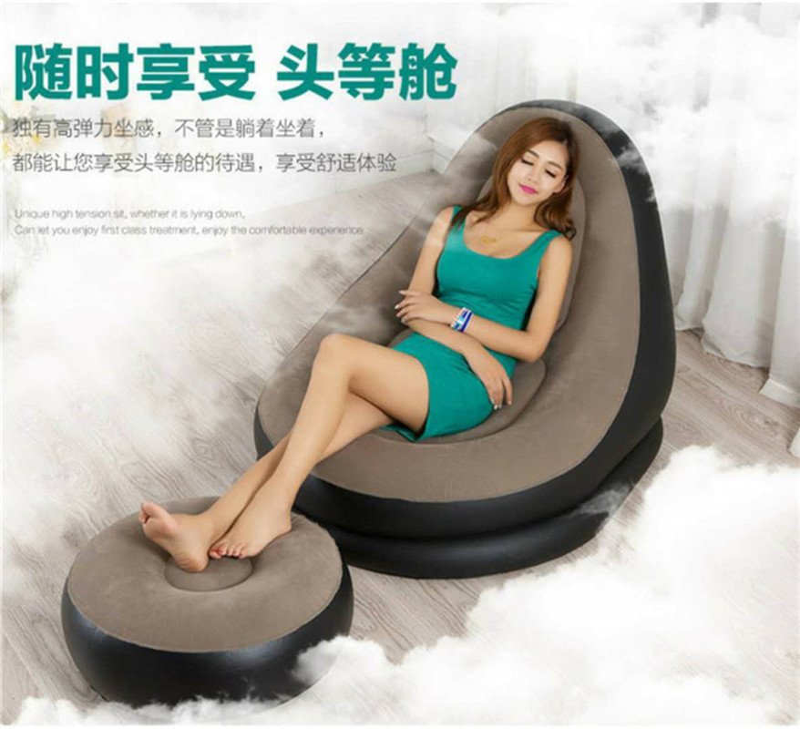 Luxury Inflatable Air Sofa With Comfortable Foot Rest Durable Pvc Garden Lounger Home Leisure Living Room Furniture - 5 Luxury Inflatable Air Sofa With Comfortable Foot Rest Durable Pvc Garden Lounger Home Leisure Living Room Furniture - 5
