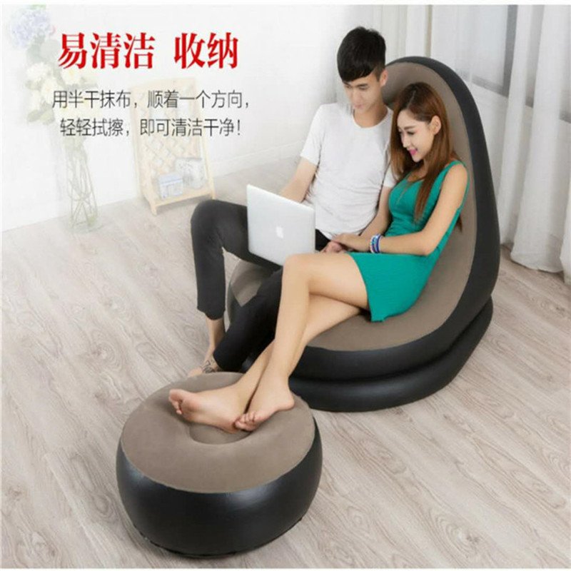 Luxury Inflatable Air Sofa With Comfortable Foot Rest Durable Pvc Garden Lounger Home Leisure Living Room Furniture - 7 Luxury Inflatable Air Sofa With Comfortable Foot Rest Durable Pvc Garden Lounger Home Leisure Living Room Furniture - 7