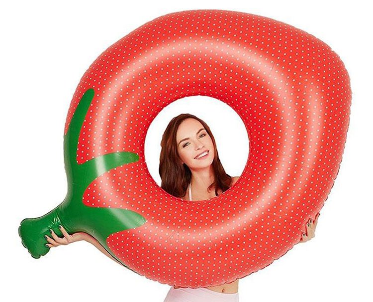Adult Inflatable Strawberry Swimming Ring Party Water Mattress Beach Bed Pool Float Water Fun Island Toy - 4 Adult Inflatable Strawberry Swimming Ring Party Water Mattress Beach Bed Pool Float Water Fun Island Toy - 4