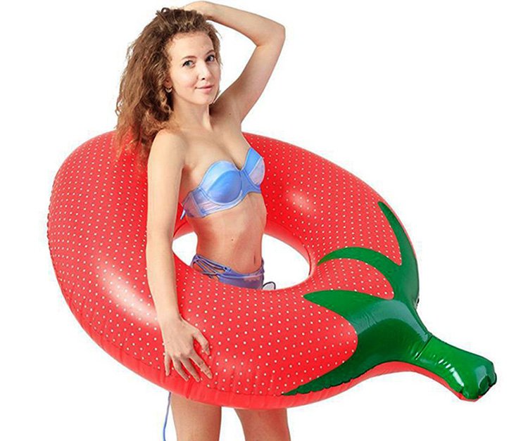 Adult Inflatable Strawberry Swimming Ring Party Water Mattress Beach Bed Pool Float Water Fun Island Toy - 5 Adult Inflatable Strawberry Swimming Ring Party Water Mattress Beach Bed Pool Float Water Fun Island Toy - 5