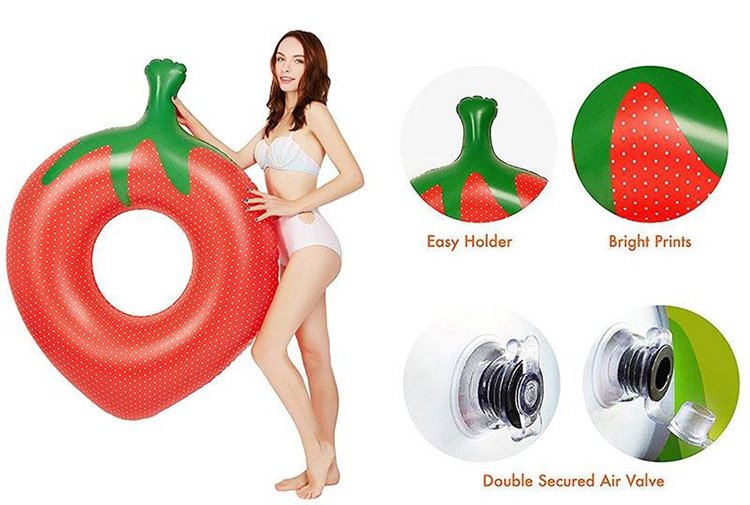 Adult Inflatable Strawberry Swimming Ring Party Water Mattress Beach Bed Pool Float Water Fun Island Toy - 1 Adult Inflatable Strawberry Swimming Ring Party Water Mattress Beach Bed Pool Float Water Fun Island Toy - 1
