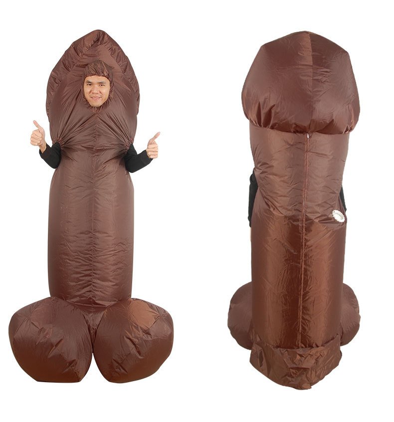 Adult Inflatable Cock Costume Funny Fancy Dress Cosplay Suit For Halloween Wedding Club Parties - 4