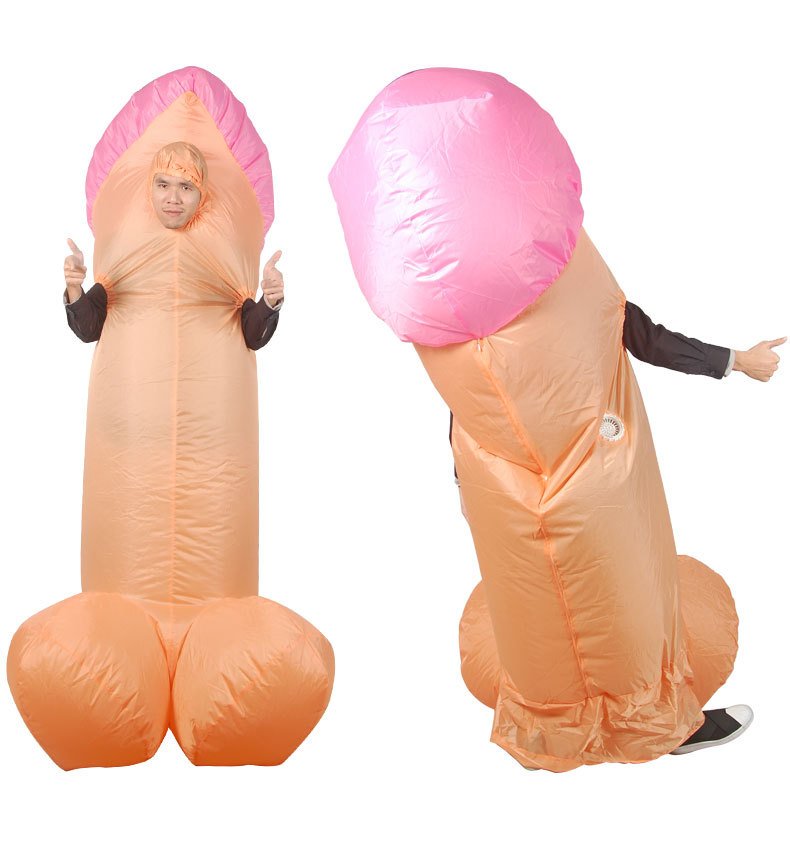 Adult Inflatable Cock Costume Funny Fancy Dress Cosplay Suit For Halloween Wedding Club Parties - 6