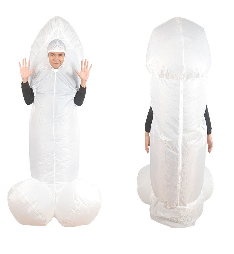 Adult Inflatable Cock Costume Funny Fancy Dress Cosplay Suit For Halloween Wedding Club Parties - 3