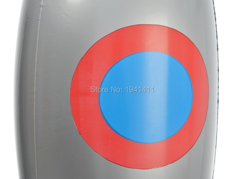 Kids Spacethemed Inflatable Red Rocket Toy Astronaut Spaceship Party Decoration 103x28cm Birthday Fun - 35