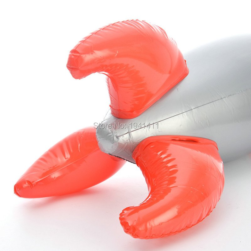 Kids Spacethemed Inflatable Red Rocket Toy Astronaut Spaceship Party Decoration 103x28cm Birthday Fun - 36