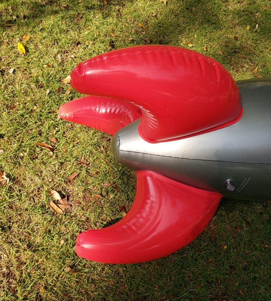 Kids Spacethemed Inflatable Red Rocket Toy Astronaut Spaceship Party Decoration 103x28cm Birthday Fun - 38