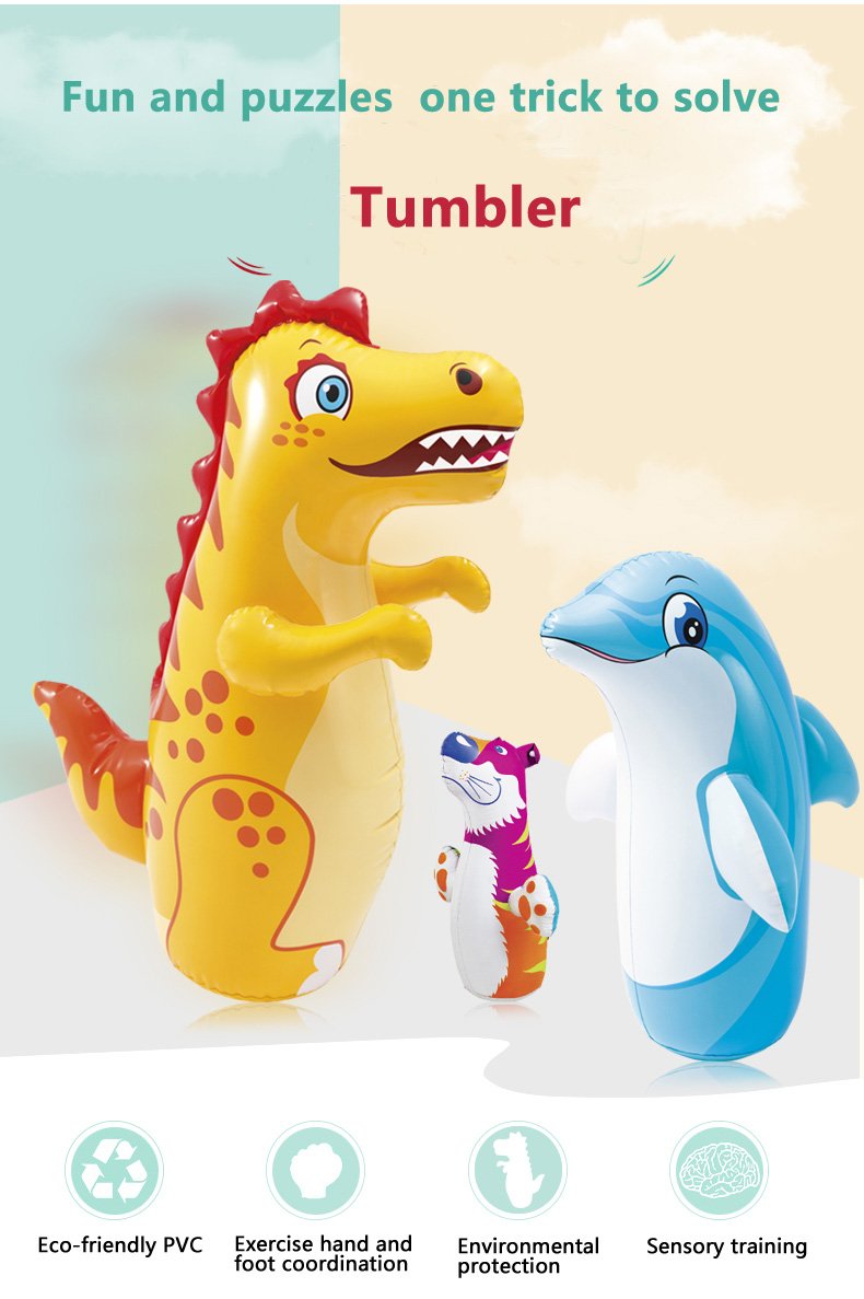 Large Inflatable Educational Tumbler Toy For Toddlers 05 Years Animalthemed Developmental Play - 1 Large Inflatable Educational Tumbler Toy For Toddlers 05 Years Animalthemed Developmental Play - 1