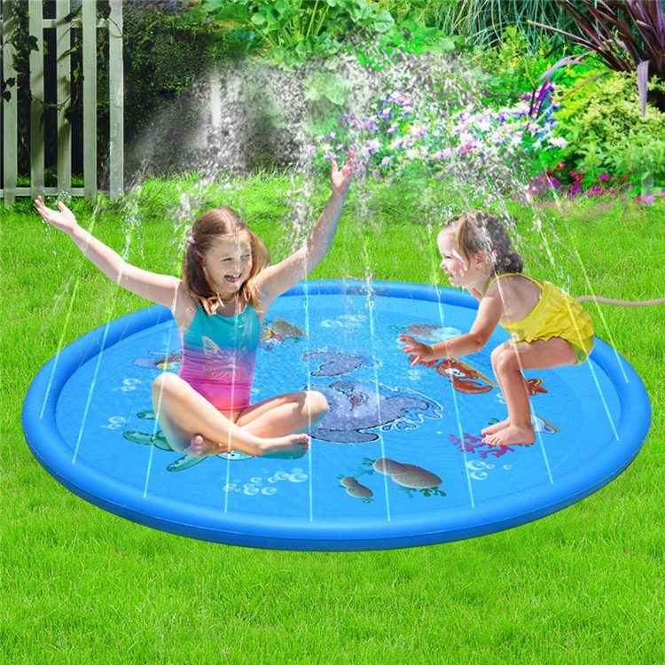 Kids Unicorn Coco Rainbow Cloud Arch Inflatable Water Spray Pad Outdoor Splash Play Sprinkler Toy - 2
