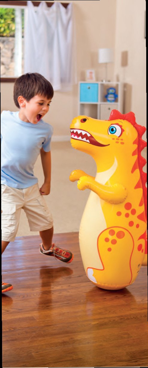 Intex Large Inflatable Water Animal Tumbler Toy For Kids Durable Outdoor Play Equipment - 1