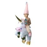 Kids Inflatable Costume Riding Unicorn Suit With Hat Cosplay Party Fat Fancy Dress - 4