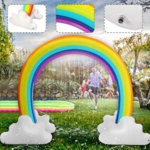Kids Inflatable Water Sprinkler Rainbow Child Play Fun Garden Beach Outdoor Toy 230 X 170cm Environmental Pvc Material Safe - 2