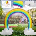 Kids Inflatable Water Sprinkler Rainbow Child Play Fun Garden Beach Outdoor Toy Environmental Safe Pvc Material 230x170cm - 2
