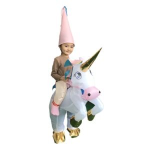 Kids Unicorn Costume Riding Inflatable Suit Children Birthday Party - 2