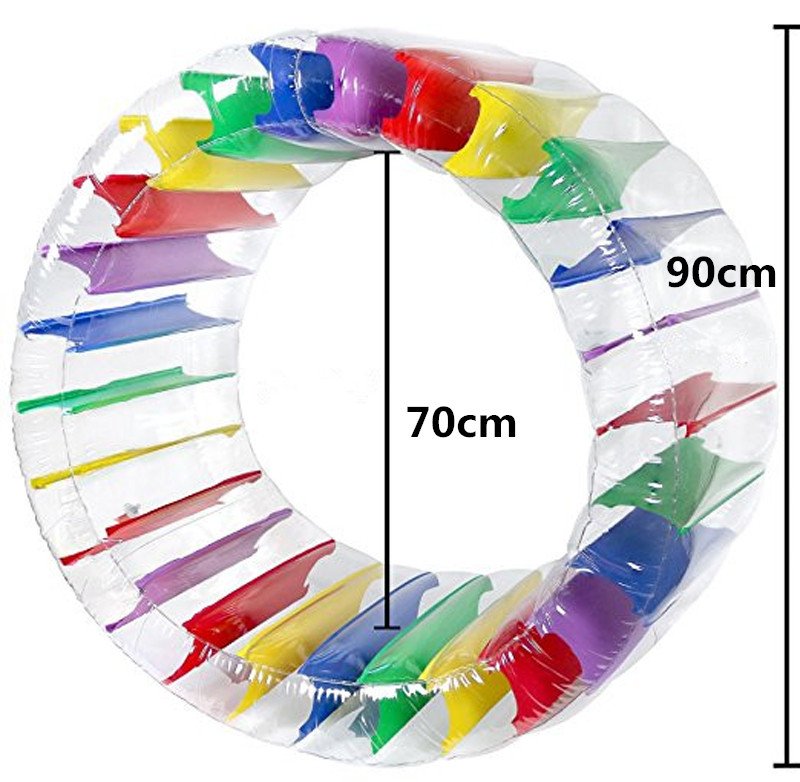 Giant 36inch Kids Inflatable Water Wheel Roller Float Colorful Swimming Pool Grass Toy For Boys And Girls - 2 Giant 36inch Kids Inflatable Water Wheel Roller Float Colorful Swimming Pool Grass Toy For Boys And Girls - 2