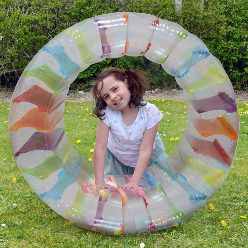 Kids 36inch Giant Inflatable Water Wheel Roller Float Colorful Swimming Pool Toy Outdoor Grass Play Ball For Boys And Girls - 4 Kids 36inch Giant Inflatable Water Wheel Roller Float Colorful Swimming Pool Toy Outdoor Grass Play Ball For Boys And Girls - 4