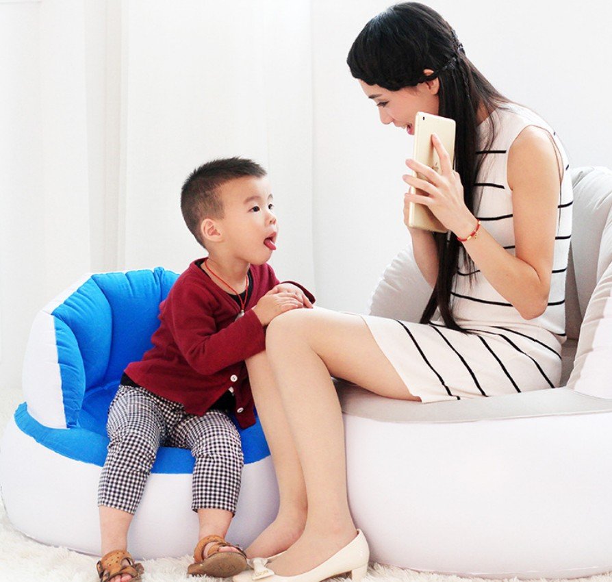 Portable Inflatable Kids Chair Soft Safe Indoor Sofa For Childrens Bedroom Living Room C125 - 7