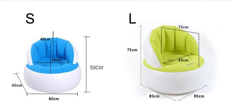 Portable Inflatable Kids Chair Soft Safe Indoor Sofa For Childrens Bedroom Living Room C125 - 1