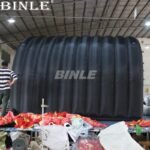 Large 8x6x5m Waterproof Cool Black Inflatable Stage Cover Round Air Roof Tent Tunnel Dome For Concert Or Events - 3
