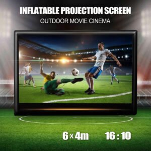 Large Inflatable Cinema Movie Screen Outdoor Projection 16 9 Square With Blower Open Air Home Projector - 2