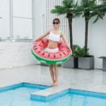 Large Size 120 Swimming Ring Inflatable Transparent Sequins Pool Float Women Adult Swim Circle Water Bouee Gonflable - 2