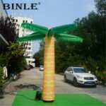 Large Tropical Led Lighting Inflatable Palm Tree With Base Blower Coconut For Stage Decoration - 3
