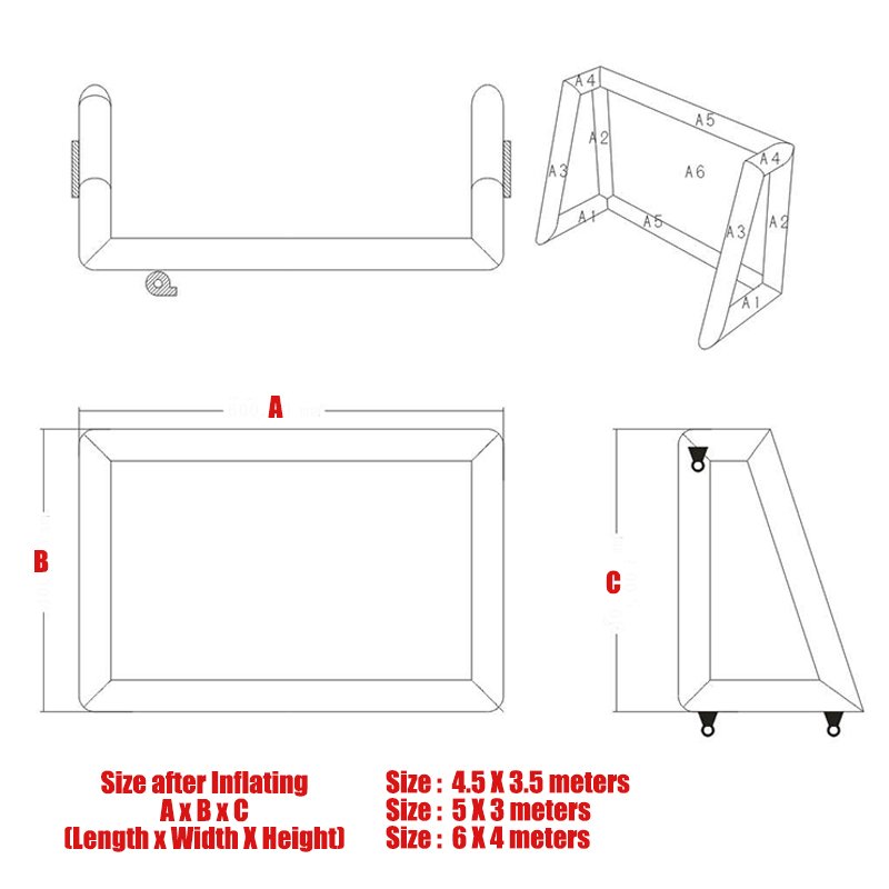 Large Outdoor Inflatable Movie Screen With 169 Aspect Ratio Home Cinema Projection Includes Highpowered Blower - 3