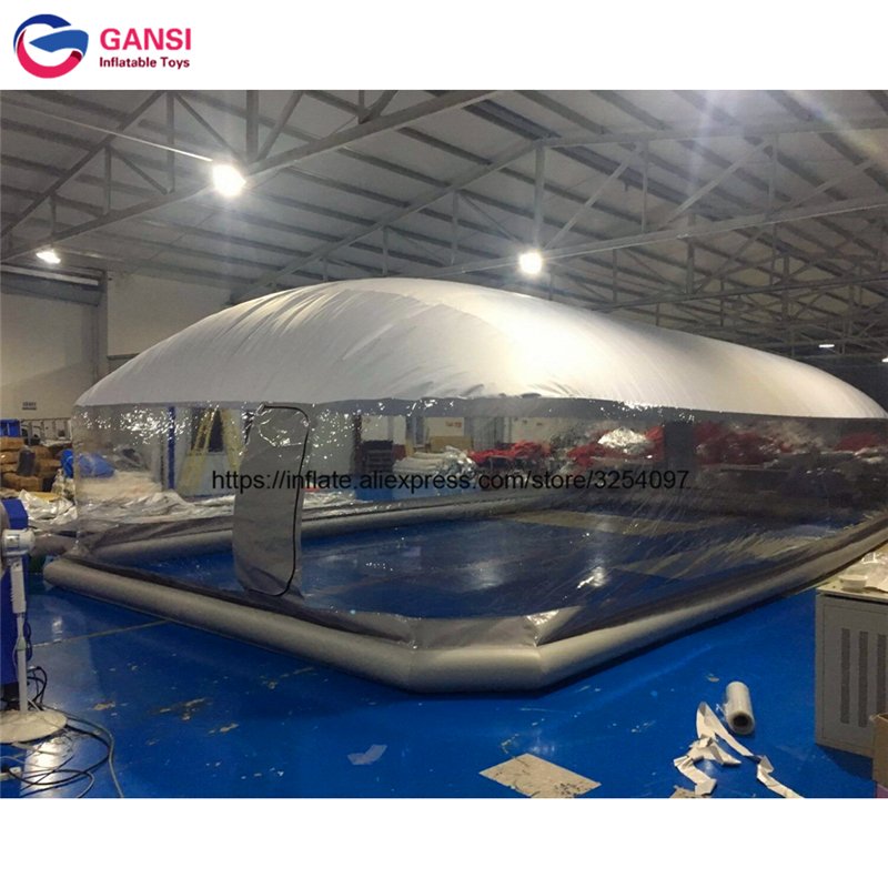Large Inflatable Dome Tent Waterproof Transparent Ideal Pool Cover Outdoor Event Shelter - 7