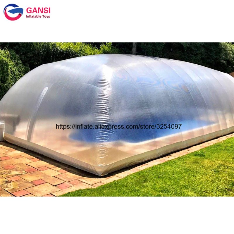 Large Inflatable Dome Tent Waterproof Transparent Ideal Pool Cover Outdoor Event Shelter - 2