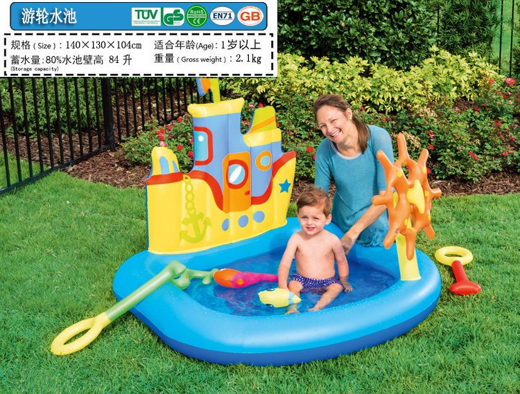 Large Outdoor Inflatable Water Slide Pool Toy For Kids Summer Fun Bouncer House Durable Pvc Home Game - 12