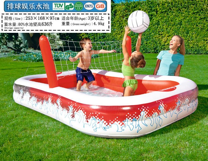 Large Outdoor Inflatable Water Slide Pool Toy For Kids Summer Fun Bouncer House Durable Pvc Home Game - 24