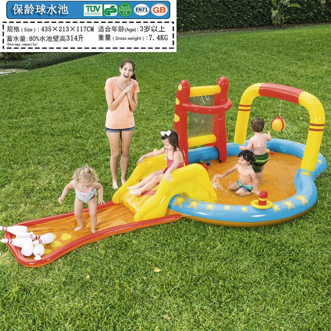 Large Outdoor Inflatable Water Slide Pool Toy For Kids Summer Fun Bouncer House Durable Pvc Home Game - 33