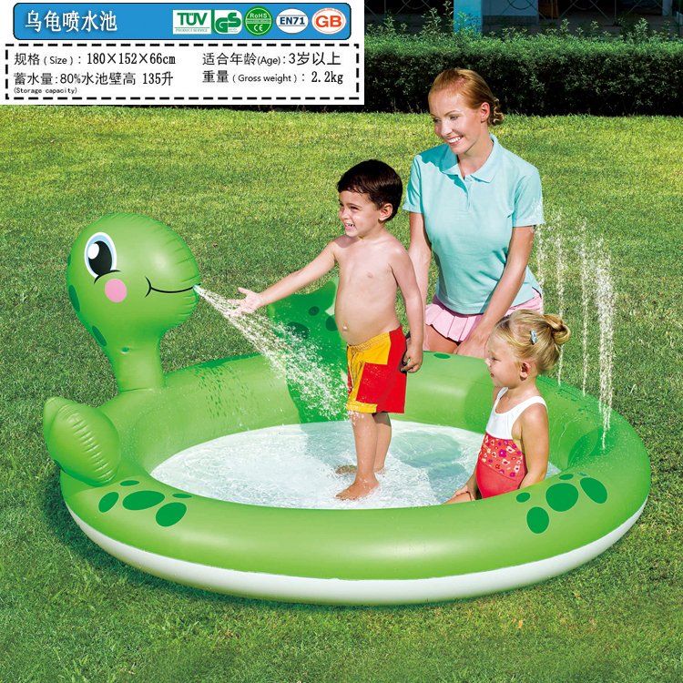 Large Outdoor Inflatable Water Slide Pool Toy For Kids Summer Fun Bouncer House Durable Pvc Home Game - 2