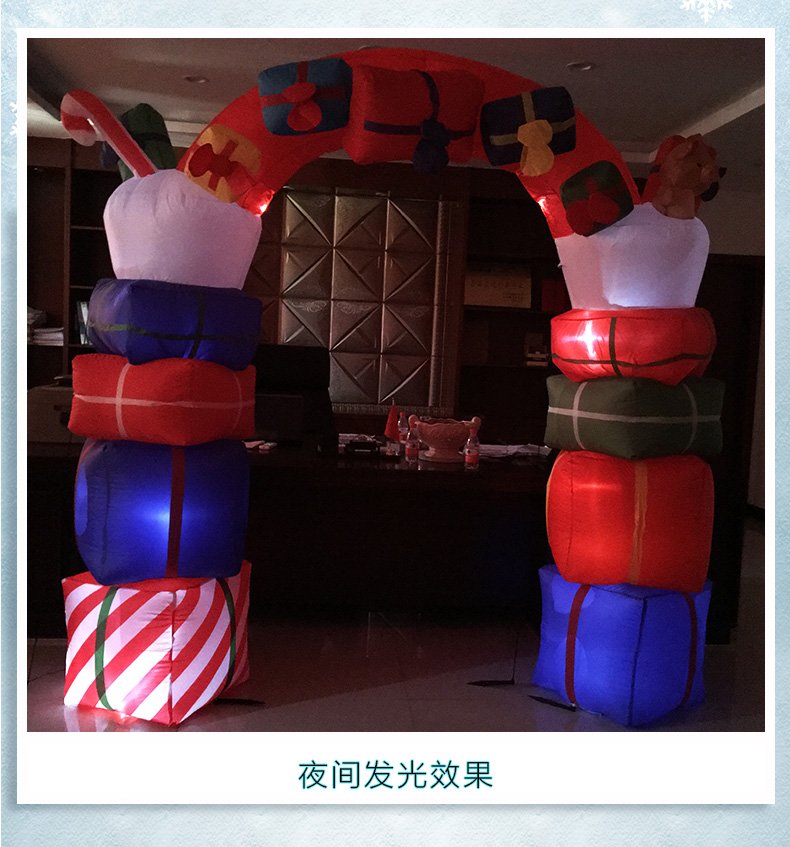 Outdoor Led Inflatable Santa Snowman Elk Airblown Christmas Garden Decoration Fun Kids Toy Gift - 10